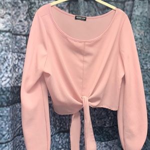 Fashion nova cropped shirt with Tied front